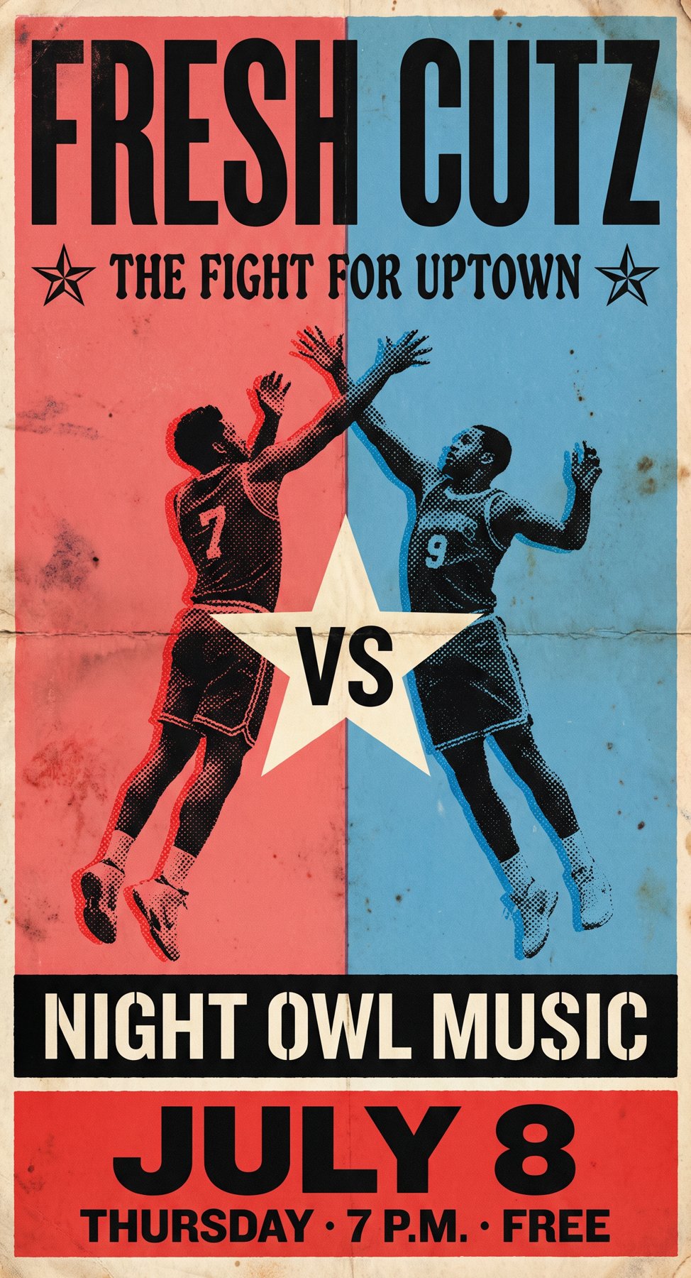 Fresh Cutz vs Night Owl Music, Thursday July 8, 7 p.m.