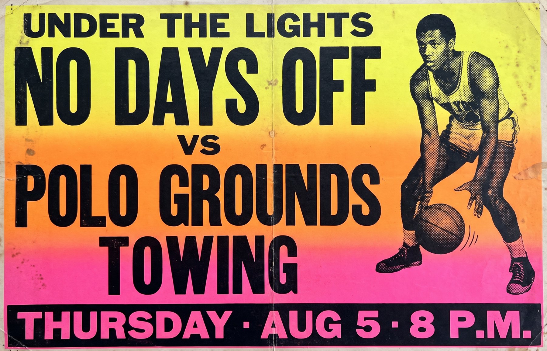 No Days Off vs Polo Grounds Towing, Thursday August 5, 8 p.m.